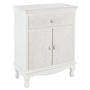 Mobiletto in MDF due ante un cassetto Bianco 60x30x h78 cm