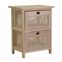 Mobiletto legno cassettiera naturale rettangolare 39x27,5xh50 cm