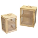 Moscaiola in legno di pino 2 - Set da 2 - Misure: Piccola: 30x25x39 cm, Grande: 50x30x42 cm