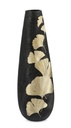 Vaso Ginkgo Oro Marrone H95,5 in Poliresina Resistente all'Acqua