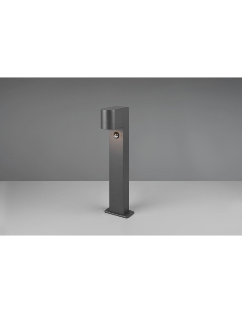 Palo Basso Giardino 1xGU10 Antracite IP44 Sensore Movimento