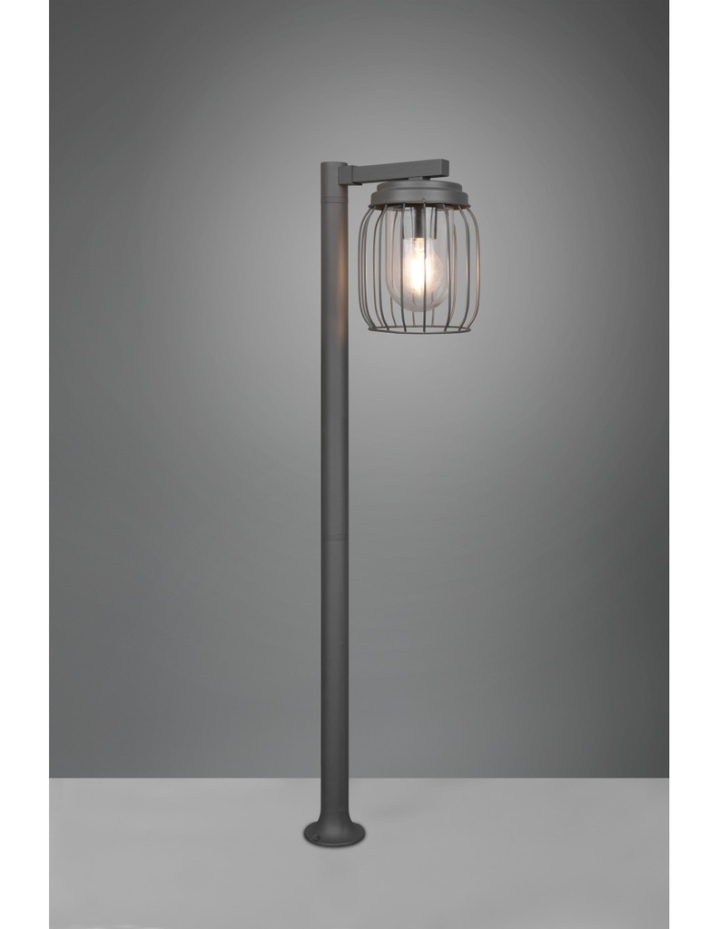 Palo Esterno Tuela Diffusore Gabbia Metallica Antracite IP44