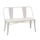 Panchina Ferro Bristol Bianco con Schienale 51x111x82,5 cm