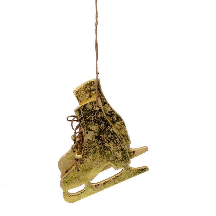 Pattini in legno oro 30x14x1 cm