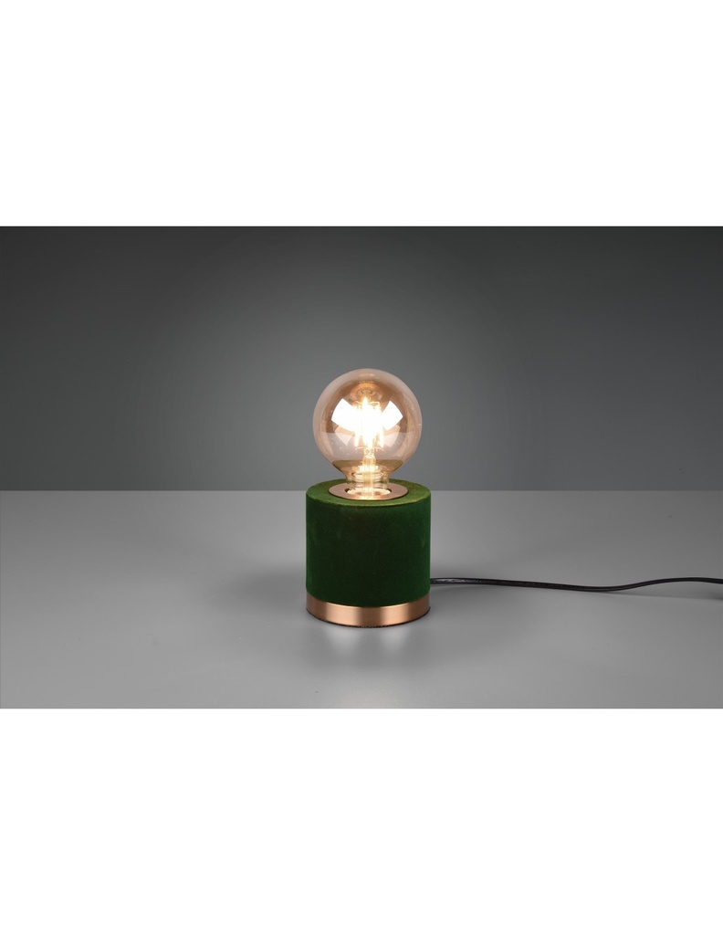 Piccola Lampada Tavolo Judy Velluto Verde Ø11 cm Trio Lighting