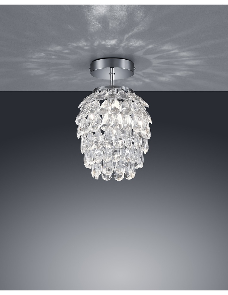 Plafoniera Decorativa Petty Grappolo Gemme Cromo Ø20 cm