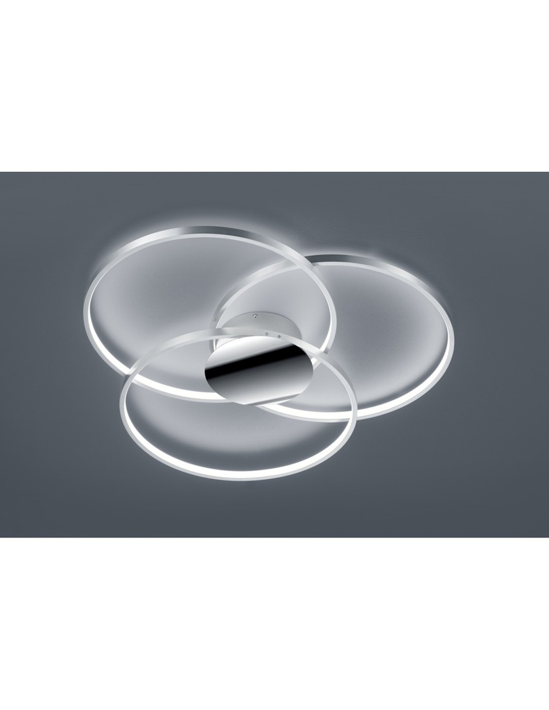 Plafoniera Led Sedona Cromo Dimmerabile Ø80 cm