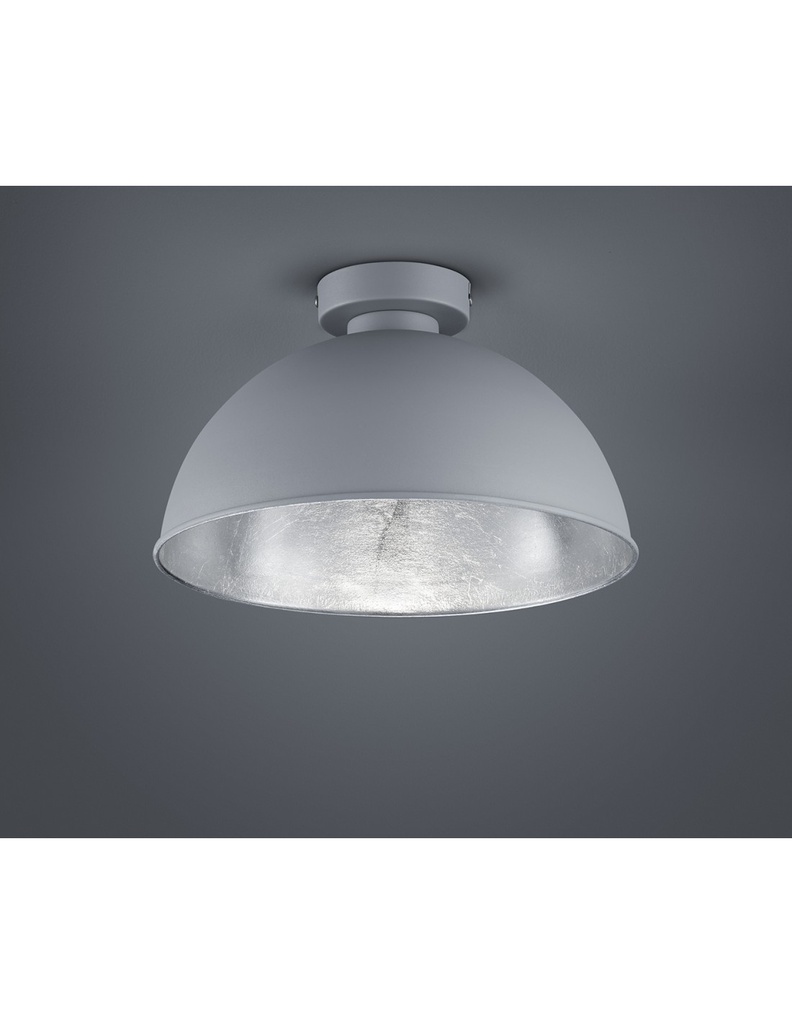 Plafoniera Cupola Jimmy 1xE27 Alluminio E Argento Ø31 cm Trio Lighting