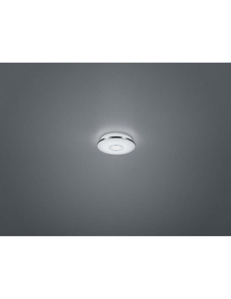 Plafoniera Disco Led Dimmer 12w Osaka Ø21 cm Effetto Stelle Trio Lighting