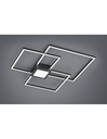 Plafoniera Hydra 3 Quadrati Led 38w Antracite L65 cm Dimmerabile