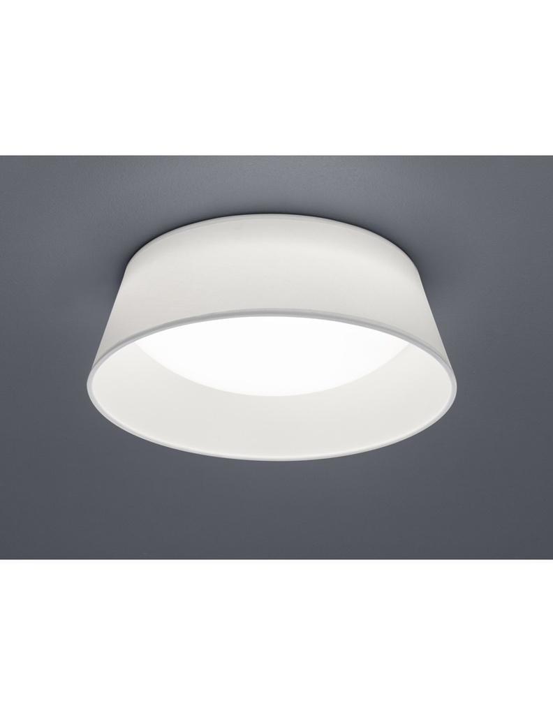 Plafoniera Led Paralume Stoffa Bianca Ponts Ø34 cm Trio Lighting