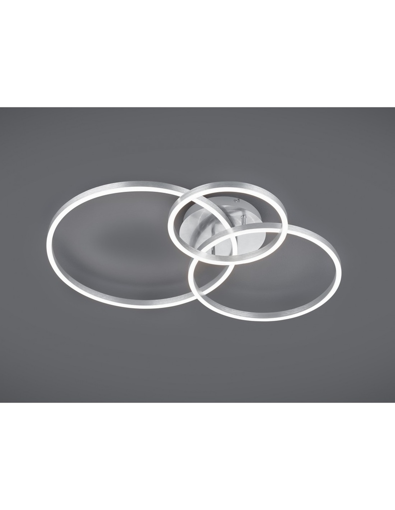 Plafoniera Moderna Winona Nichel Led Dimmer Rgbw