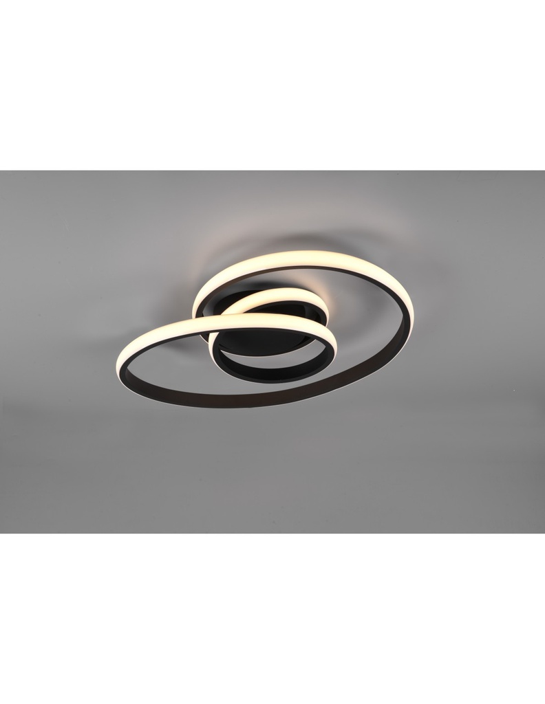 Plafoniera Led Dimmerabile Sansa Nero L53 cm Trio Lighting