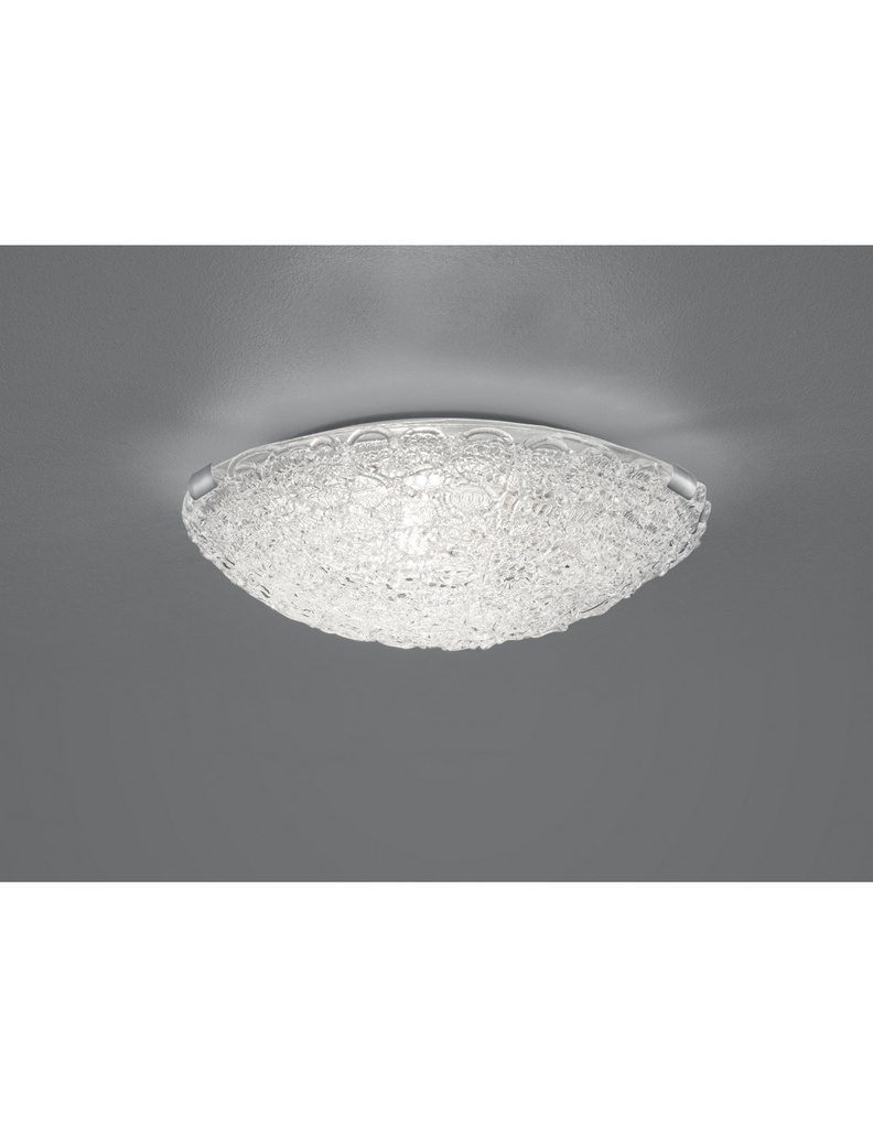 Plafoniera Sweety 1xE27 Nichel e Acrilico Ø30 cm