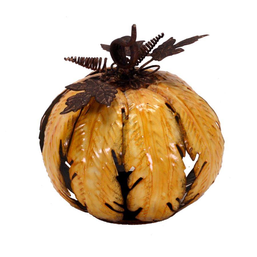 Portacandele a forma di zucca in metallo ø16,5x18,5 cm