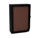 Portachiavi in legno nero rettangolare con 3 ganci - 20x9,5x29 cm