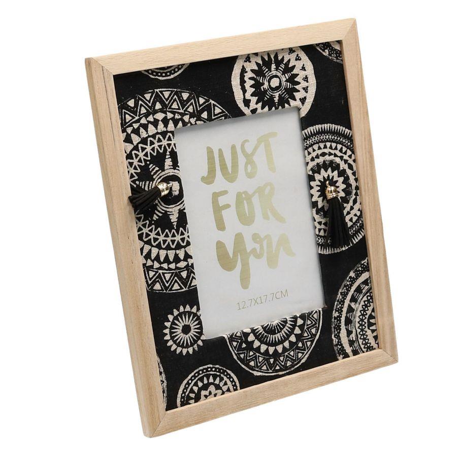Portafoto da tavolo in legno maori rettangolare 24x2x29 cm