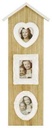 Portafoto Famiglia Bianco e Naturale cm. 18,5 x 3 h 48,5