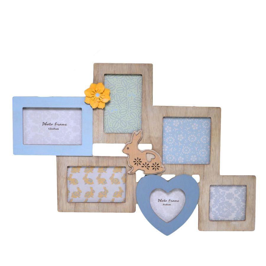 Portafoto Multiplo Birdie per Muro - 6 Scomparti - 45,5cm x 33cm