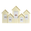 Cornice foto a parete casette multiple 4p cm46,5x28,5x4