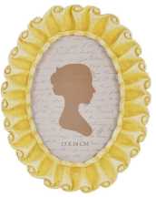 Portafoto ovale giallo grande - Dimensioni: 19,3 x 2,2 x 23,7 cm