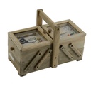 Portalavoro in legno con 2 cassetti - Dimensioni cm33x16h22