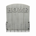 Portalettere in legno bianco 25,5x9x30,5 cm