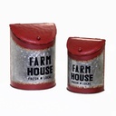 Portalettere metallo rosso 23x12,5h30