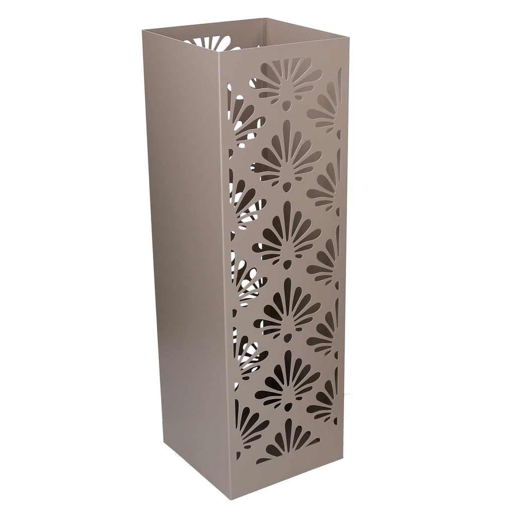 Portaombrelli Metallo Damasco Tortora Quadro 15,5x15,5 cm