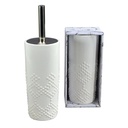 Portascopino ceramica bianco puntini tondo 10x24/34 cm