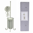 Portascopino Metallo Paris Bianco 14x15x51 cm