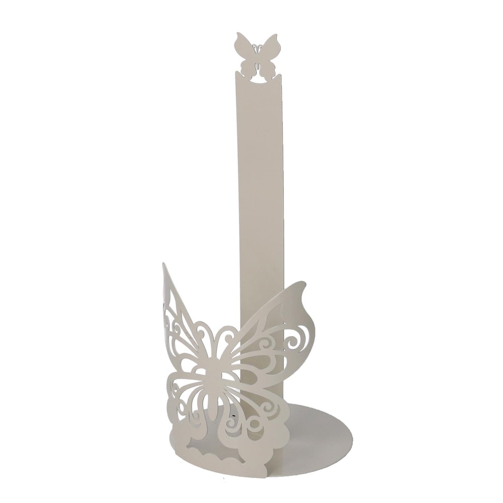 Portascottex Metallo Farfalla Crema Tondo 15x33 cm
