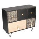 Portatutto legno con 4 cassetti rettangolare cm33x12h27,5