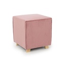 Pouf in velluto vintage Rosa Antico ADELINE 40x40x h44 cm