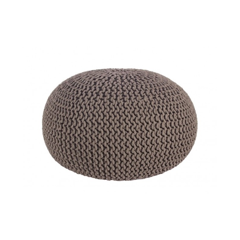 Pouf intrecciato grigio scuro bizzotto cm 80