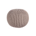 Pouf intrecciato tortora arredare design cm 50