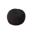 Pouff in tessuto tondo - Comodo da spostare - Misure: 47x36 cm