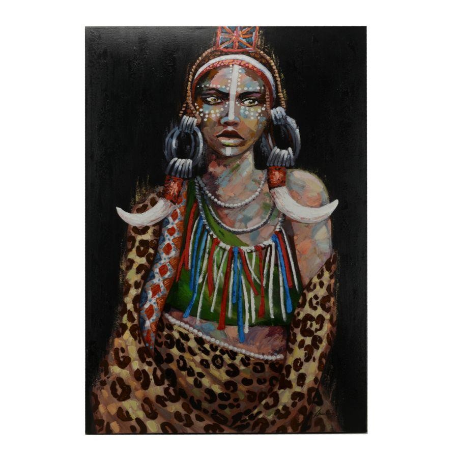 Quadro dipinto a tema Africa - 120x80 cm
