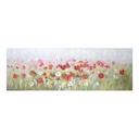 Quadro dipinto fiori rettangolare 150x50x4 cm