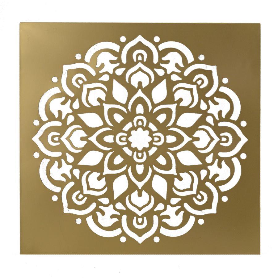 Quadro Metallo Oro - 56x56x3 cm