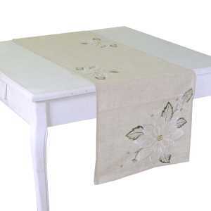 Runner in tessuto stile 10 beige 40x140 cm