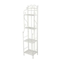 Scaffale classico bianco con 4 ripiani - Dimensioni: 35x29x158 cm