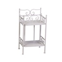 Scaffale Metallo Jessica Stretto 2 Piani Bianco Brush cm25x23h48