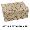 Scatola rettangolare beige in cartone con 1-10 cerchi cm37,5x29h16