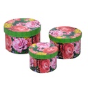 Scatola ecopelle multicolor tondo cmø27h17,5