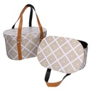 Scatola ecopelle con manici ovali bianca 36x26h20 cm