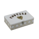 Scatola in legno rosina naturale rettangolare 24x16x7,5 cm