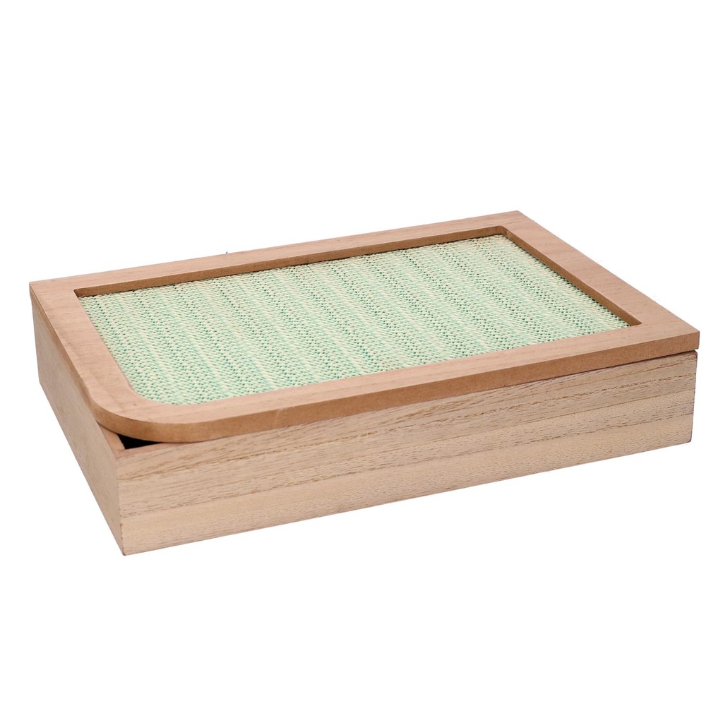 Scatola portathe legno marrone rettangolare 20x6x29 cm