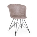 Sedia Vintage Loft Nero Beige 56x54x76 cm