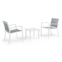Set 3 pezzi da giardino salotto in metallo Auri bianco - Dimensioni: 58x58x75 cm